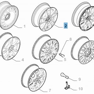 CERCHIO IN LEGA 6.5J X 16'' PER FIAT 500X 735626299