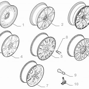 CERCHIO IN LEGA 7J X 17'' PER FIAT 500X 735659417