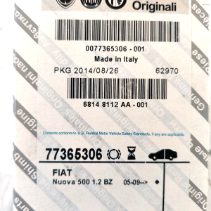 PASTIGLIE FRENO ANTERIORI FIAT 500 ORIGINALI 77365306