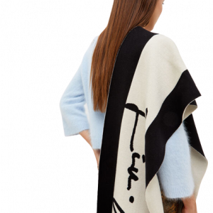 Sciarpa LIU JO ecocostenibile con logo art.TF2216 LIU JO TU Nero Poliammide Cina 8057590502669