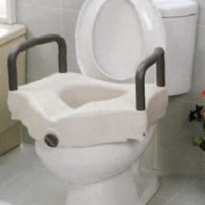 Rialzo WC Mediland 11,4 cm con dispositivo di fissaggio e braccioli fissi