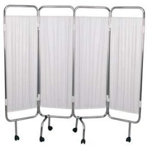 Paravento a 4 ante in tubo di alluminio