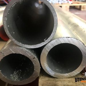 Barre tonde forate alluminio trafilate AW 6063 55×75 250mm