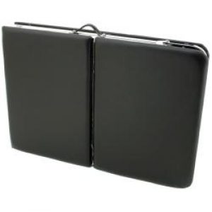 Lettino in acciaio cromato chiudibile a valigia