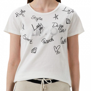 T-shirt LIU JO in jersey con stampa art.TF2165 S LIU JO Bianco Cotone Turchia 8057590286149