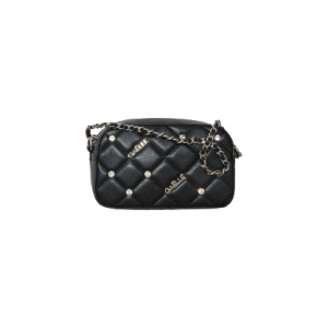 Tracolla GAëLLE PARIS matelassé con strass e logo art.GBADM3988 GAELLE Nero 100% Poliuretano Cina 8059975602452