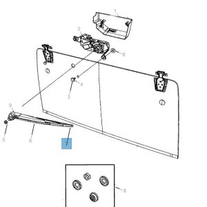 SPAZZOLA TERGICRISTALLI POSTERIORI PER JEEP WRANGLER ORIGINALE K68018929AA