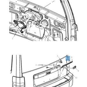 SPAZZOLA TERGICRISTALLO POSTERIORE PER JEEP CHEROKEE ORIGINALE K68034342AA