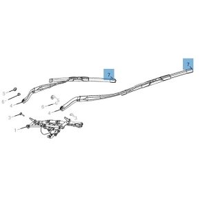 SPATOLA TERGICRISTALLO LATO SINISTRO PER JEEP COMPASS ORIGINALE K68378219AD
