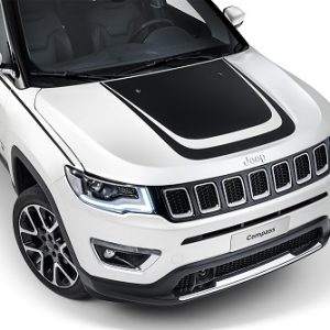 ADESIVO COFANO DOPPIA FASCIA NERO PER JEEP COMPASS ORIGINALE