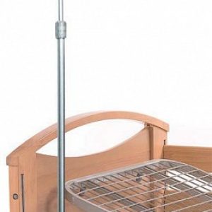 Asta per flebo da letto per letti da degenza in legno