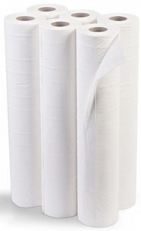 Lenzuolini 2 veli in pura cellulosa 59cm x 80m - Scatola con 6 rotoli