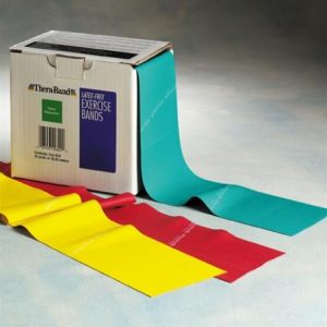 FASCIA ELASTICA THERA-BAND 22,85 m. x 10 cm – LATEX FREE – ROSSO