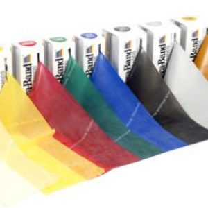 FASCIA ELASTICA THERA-BAND 45 m.  x 15 cm. GIALLO - LEGGERO