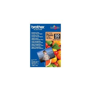 Brother BP71GP50 Premium Glossy Photo Paper carta fotografica Bianco