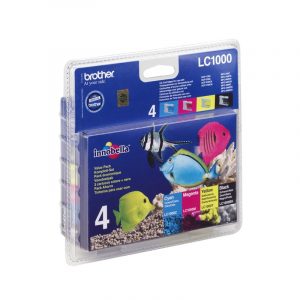 Brother LC1000VALBP cartuccia d'inchiostro 4 pz Originale Nero, Ciano, Magenta, Giallo