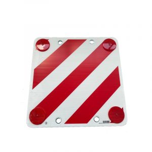 Cartello Dakota 50×50 cm CARICO SPORGENTE bianco e rosso