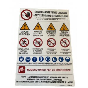 Cartello Dakota 70x100 cm INFORMAZIONI CANTIERE