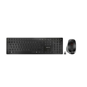 CHERRY DW 9500 SLIM tastiera Mouse incluso RF senza fili + Bluetooth QWERTZ Tedesco Nero, Grigio