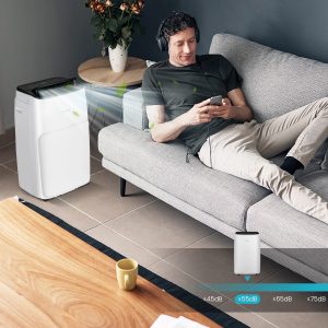 Costway Condizionatore d'aria portatile 4-in-1 da 14000BTU, AC con ventilatore a velocità multipla telecomando Bianco