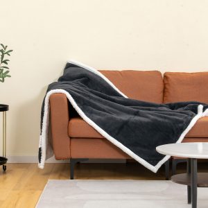 Costway Coperta elettrica riscaldata con 9 impostazioni, Coperta a riscaldamento con telecomando per casa e ufficio Grigio