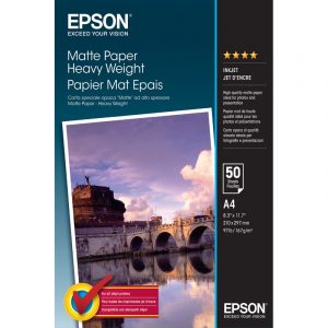 Epson Matte Paper Heavy Weight - A4 50 Fogli