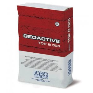 Malta cementizia Fassa Geoactive Top B525 monocomponente, tixotropica, fibrorinforzata, a ritiro compensato (Sacco da 25 Kg)