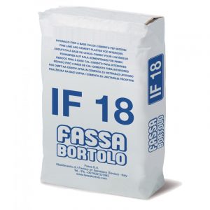 Intonaco di finitura Fassa IF18 a base di calce e cemento bianco per interni (Sacco da 25 kg)