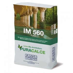 Bio-intonaco Fassa IM560 di finitura a base di calce extra-bianco per interni (Sacco da 25 kg)