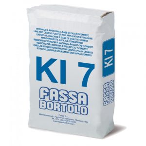 Intonaco di fondo Fassa KI7 fibrorinforzato con idrorepellente per interni e esterni (Sacco 25 kg)