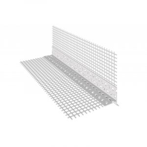 Paraspigolo Fassa in pvc con gocciolatoio diagonale lunghezza 2500 mm (Confezione da 20 Pz)