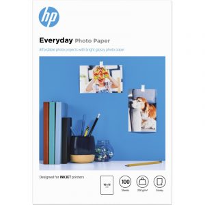 HP Carta fotografica Everyday, lucida, 200 g/m2, 10" x 15" (101 152 mm), 100 fogli
