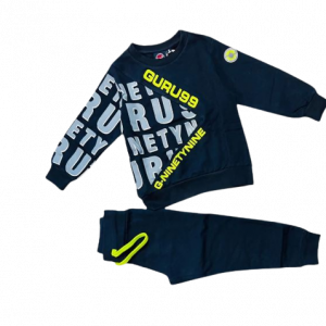 Tuta GURU bimbo con logo art.7255T0090 6 ANNI Guru Blu Notte Cina Cotone 8056134651634