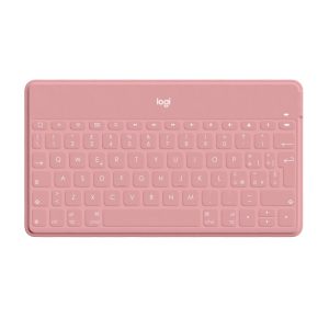 Logitech Keys-To-Go Tastiera Bluetooth, Sottile e Leggera, per iPhone, iPad, Apple TV tutti i dispositivi iOS. Rosa