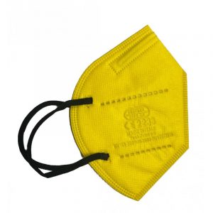 Mascherina FPP2 Certificata Colorata Blu/Giallo – 10 Pezzi a Confezione –