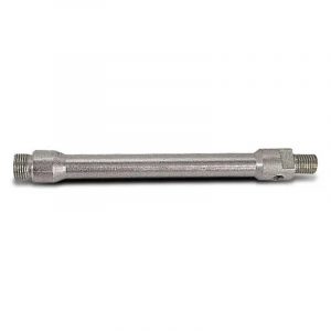 Prolunga in acciaio per carotatrici Rurmec M16-1/2″ Gas con incavo per punta di centraggio, 200mm