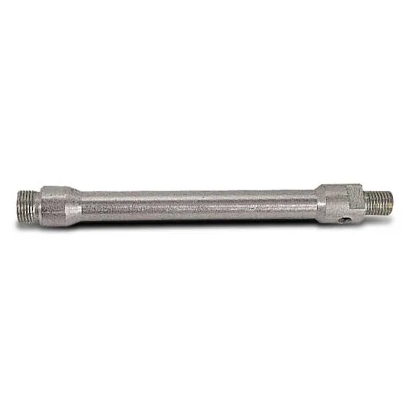 Prolunga in acciaio per carotatrici Rurmec M16-1/2" Gas con incavo per punta di centraggio, 200mm