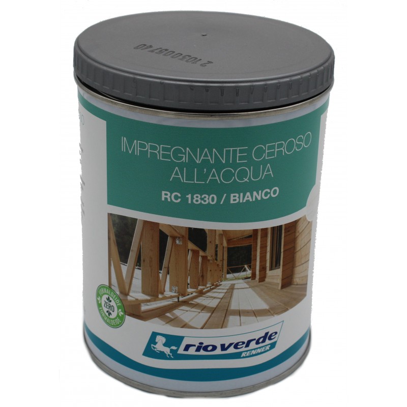 Impregnante all'acqua ceroso Rio Verde per legno Bianco RC1830