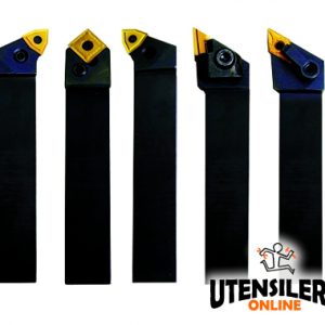 Set 5 Utensili per tornitura LTF gambo MD25 25x25 con inserti