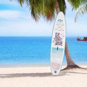 Costway Tavola da paddle gonfiabile con pagaia regolabile, Tavola da surf portatile per pesca e yoga 335x76x15cm Blu