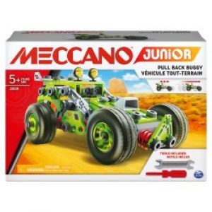 Spin Master Meccano Junior - Veicolo Buggy A Retrocarica, Multimodello 2 In 1. kit di costruzioni per bambini da 8 anni