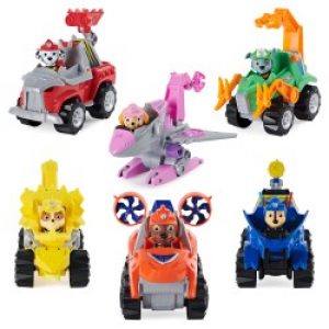 Spin Master Paw Patrol , Veicolo Dino Rescue Con Motore A Frizione E Dinosauro Misterioso