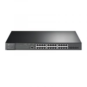 TP-Link TL-SG3428XMP switch di rete Gestito L2/L3 Gigabit Ethernet (10/100/1000) Supporto Power over (PoE) 1U Nero