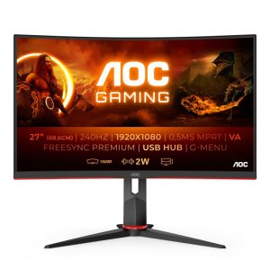 AOC G2 C27G2ZU/BK Monitor PC 68.6 cm (27") 1920 x 1080 Pixel Full HD LED Nero, Rosso