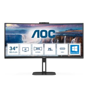 AOC V5 CU34V5CW LED display 86.4 cm (34") 3440 x 1440 Pixel Wide Quad HD Nero