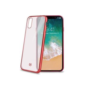 Celly Laser Matt custodia per cellulare 14.7 cm (5.8") Cover Rosso, Trasparente