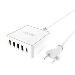 Celly PSUSBC60WWH Caricabatterie per dispositivi mobili Bianco Interno