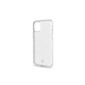 Celly Sparkle custodia per cellulare 15.5 cm (6.1") Cover Trasparente, Bianco