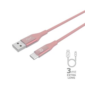 Celly USBTYPECCOL3MPK cavo USB 3 m A C Rosa