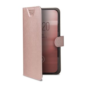 Celly Wally One XXL Custodia per cellulare 14 cm (5.5") flip a libro Rosa